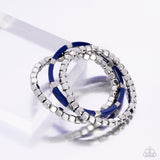 Colorful Cadenza - Blue Bracelet - Paparazzi Accessories Bracelet Bedazzle Me Pretty Mobile Fashion Boutique
