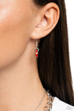 Colorful Cadet - Red Necklace - Paparazzi Accessories Necklace Bedazzle Me Pretty Mobile Fashion Boutique