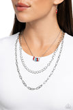 Colorful Cadet - Red Necklace - Paparazzi Accessories Necklace Bedazzle Me Pretty Mobile Fashion Boutique