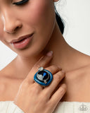 Colorful Caliber - Blue Ring - Paparazzi Accessories Ring Bedazzle Me Pretty Mobile Fashion Boutique