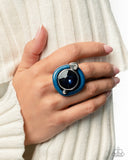 Colorful Caliber - Blue Ring - Paparazzi Accessories Ring Bedazzle Me Pretty Mobile Fashion Boutique