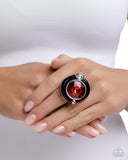 Colorful Caliber - Red Ring - Paparazzi Accessories Ring Bedazzle Me Pretty Mobile Fashion Boutique