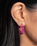 Colorful Cameo - Pink Earrings - Paparazzi Accessories Earrings Bedazzle Me Pretty Mobile Fashion Boutique