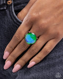 Colorful Cantata - Green Ring - Paparazzi Accessories Ring Bedazzle Me Pretty Mobile Fashion Boutique