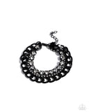 Colorful Canvas - Black Bracelet - Paparazzi Accessories Bracelet Bedazzle Me Pretty Mobile Fashion Boutique