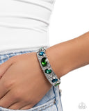Colorful Castle - Green Bracelet - Paparazzi Accessories Bracelet Bedazzle Me Pretty Mobile Fashion Boutique