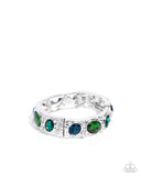 Colorful Castle - Green Bracelet - Paparazzi Accessories Bracelet Bedazzle Me Pretty Mobile Fashion Boutique