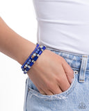 Colorful Champion - Blue Bracelet - Paparazzi Accessories Bracelet Bedazzle Me Pretty Mobile Fashion Boutique