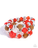 Colorful Collection - Red Bracelet - Paparazzi Accessories Bracelet Bedazzle Me Pretty Mobile Fashion Boutique