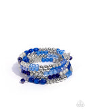 Colorful Compromise - Blue Bracelet - Paparazzi Accessories Bracelet Bedazzle Me Pretty Mobile Fashion Boutique