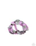 Colorful Conversation - Purple Bracelet - Paparazzi Accessories Bracelet Bedazzle Me Pretty Mobile Fashion Boutique