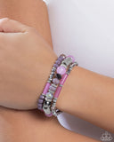 Colorful Conversation - Purple Bracelet - Paparazzi Accessories Bracelet Bedazzle Me Pretty Mobile Fashion Boutique
