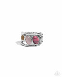Colorfully Coarse - Pink Ring - Paparazzi Accessories Ring Bedazzle Me Pretty Mobile Fashion Boutique