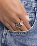 Colorfully Coarse - Pink Ring - Paparazzi Accessories Ring Bedazzle Me Pretty Mobile Fashion Boutique
