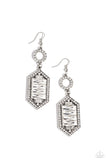 Combustible Craving - White Earrings - Paparazzi Accessories Earrings Bedazzle Me Pretty Mobile Fashion Boutique