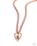 Coming Around - Copper Necklace - Paparazzi Accessories Necklace Bedazzle Me Pretty Mobile Fashion Boutique