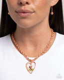 Coming Around - Copper Necklace - Paparazzi Accessories Necklace Bedazzle Me Pretty Mobile Fashion Boutique