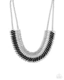 Commanding Connections - Black Necklace - Paparazzi Accessories Necklace Bedazzle Me Pretty Mobile Fashion Boutique