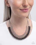 Commanding Connections - Black Necklace - Paparazzi Accessories Necklace Bedazzle Me Pretty Mobile Fashion Boutique