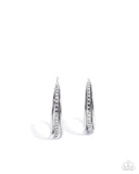 Commanding Culture - White Earrings - Paparazzi Accessories Earrings Bedazzle Me Pretty Mobile Fashion Boutique