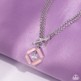 Compass Cadenza - Pink Necklace - Paparazzi Accessories Necklace Bedazzle Me Pretty Mobile Fashion Boutique
