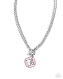 Compass Cadenza - Pink Necklace - Paparazzi Accessories Necklace Bedazzle Me Pretty Mobile Fashion Boutique