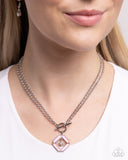 Compass Cadenza - Pink Necklace - Paparazzi Accessories Necklace Bedazzle Me Pretty Mobile Fashion Boutique
