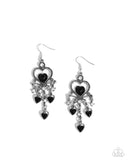 Compassionate Chandelier - Black Earrings - Paparazzi Accessories Earrings Bedazzle Me Pretty Mobile Fashion Boutique