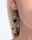 Compassionate Chandelier - Black Earrings - Paparazzi Accessories Earrings Bedazzle Me Pretty Mobile Fashion Boutique