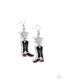 Compelling Cowboy - Black Earrings - Paparazzi Accessories Earrings Bedazzle Me Pretty Mobile Fashion Boutique