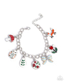 Complex Charms - Red Bracelet - Paparazzi Accessories Bracelet Bedazzle Me Pretty Mobile Fashion Boutique