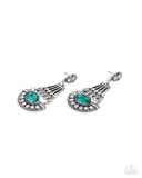 Complimentary Chandelier - Green Post Earrings - Paparazzi Accessories Post Earrings Bedazzle Me Pretty Mobile Fashion Boutique