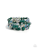 Complimentary Chic - Green Bracelet - Paparazzi Accessories Bracelet Bedazzle Me Pretty Mobile Fashion Boutique