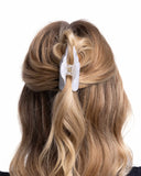 Conch Chic - White Hair Clip - Paparazzi Accessories Hair Clip Bedazzle Me Pretty Mobile Fashion Boutique