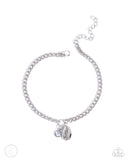 Conch Comeback - White Anklet - Paparazzi Accessories Anklet Bedazzle Me Pretty Mobile Fashion Boutique