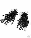 Congratulatory Charm - Black Post Earrings - Paparazzi Accessories Post Earrings Bedazzle Me Pretty Mobile Fashion Boutique