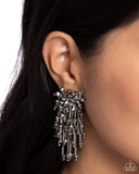 Congratulatory Charm - Silver Post Earrings - Paparazzi Accessories Post Earrings Bedazzle Me Pretty Mobile Fashion Boutique