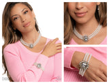 Conscious Chic - White Complete Look  - Paparazzi Accessories Bedazzle Me Pretty Mobile Fashion Boutique