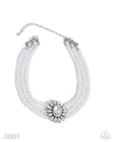 Conscious Chic - White Complete Look  - Paparazzi Accessories Bedazzle Me Pretty Mobile Fashion Boutique