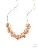 Consistent Chic - Orange Necklace - Paparazzi Accessories Necklace Bedazzle Me Pretty Mobile Fashion Boutique