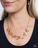 Consistent Chic - Orange Necklace - Paparazzi Accessories Necklace Bedazzle Me Pretty Mobile Fashion Boutique