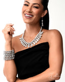 Contemplative Class - Silver - 2025 Zi Collection Bracelet  - Paparazzi Accessories Bedazzle Me Pretty Mobile Fashion Boutique