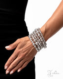 Contemplative Class - Silver - 2025 Zi Collection Bracelet  - Paparazzi Accessories Bedazzle Me Pretty Mobile Fashion Boutique