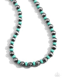 Contemporary Confidence - Green Necklace - Paparazzi Accessories Necklace Bedazzle Me Pretty Mobile Fashion Boutique