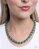 Contemporary Confidence - Green Necklace - Paparazzi Accessories Necklace Bedazzle Me Pretty Mobile Fashion Boutique