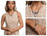 Continuous Chronicle - White Complete Look  - Paparazzi Accessories Bedazzle Me Pretty Mobile Fashion Boutique