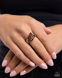 Continuous Wave - Brown Ring - Paparazzi Accessories Ring Bedazzle Me Pretty Mobile Fashion Boutique