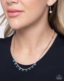 Conveying Charm - Blue Necklace - Paparazzi Accessories Necklace Bedazzle Me Pretty Mobile Fashion Boutique