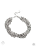 Copious Control - Silver Bracelet - Paparazzi Accessories Bracelet Bedazzle Me Pretty Mobile Fashion Boutique