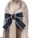 Coquette Charm - Black Hair Clip - Paparazzi Accessories Hair Clip Bedazzle Me Pretty Mobile Fashion Boutique